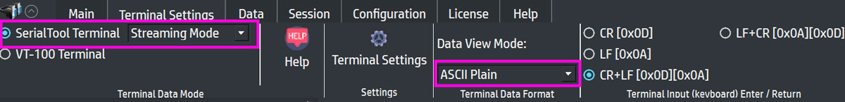 boot esp32 serial port ascii selection