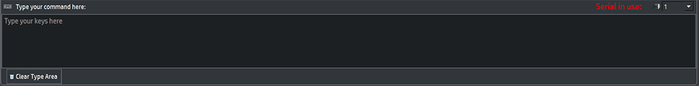 SerialTool terminal typing area