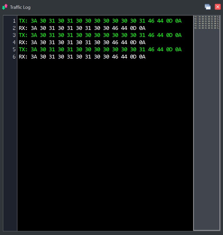 Modbus Client/Slave Traffic